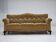 1950s, Danish 3-seater sofa, furniture velour, carved oak wood.