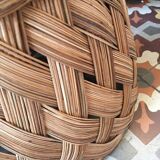 Two matching wicker pot covers