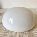 Round vintage opaline ceiling light, curved