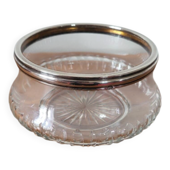 Glass cup and silver frame