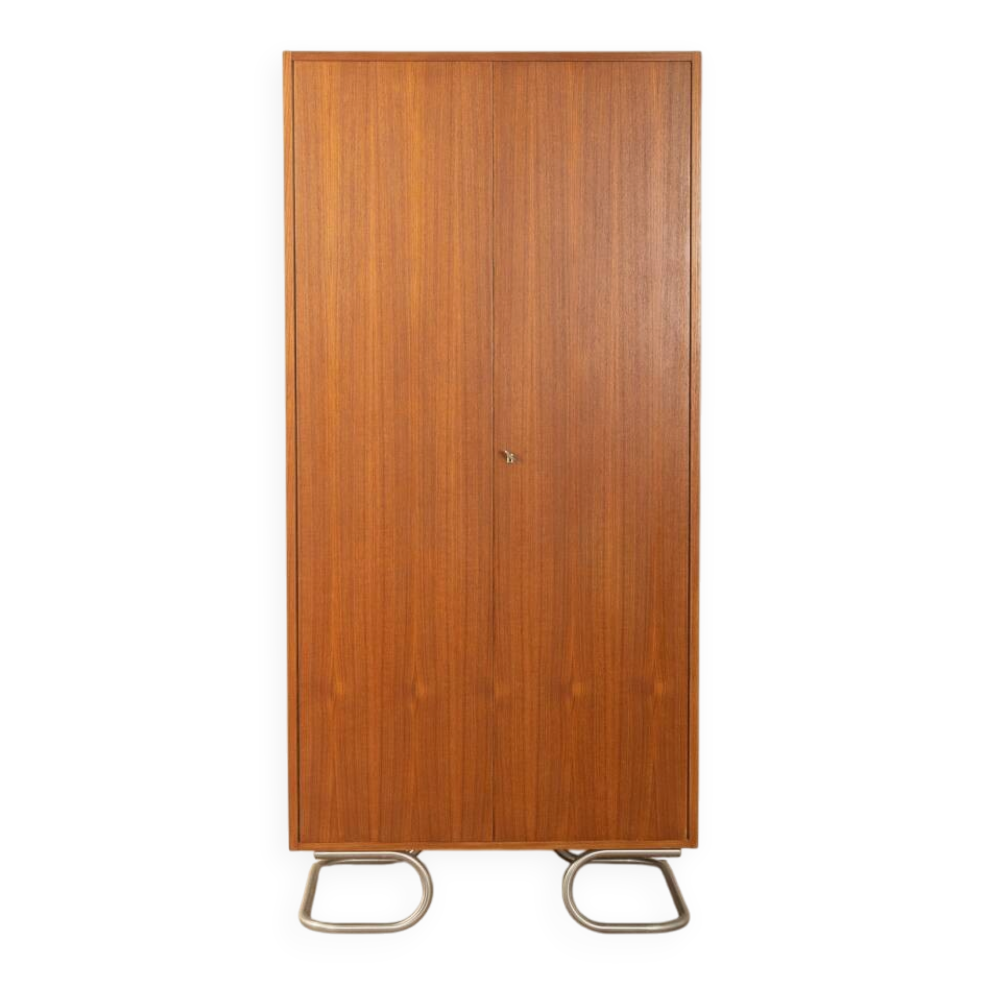 Purist wardrobe from the 1960s in teak veneer by DeWe