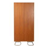Purist wardrobe from the 1960s in teak veneer by DeWe