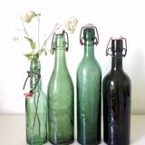 4 bouteilles Brasserie verre vert