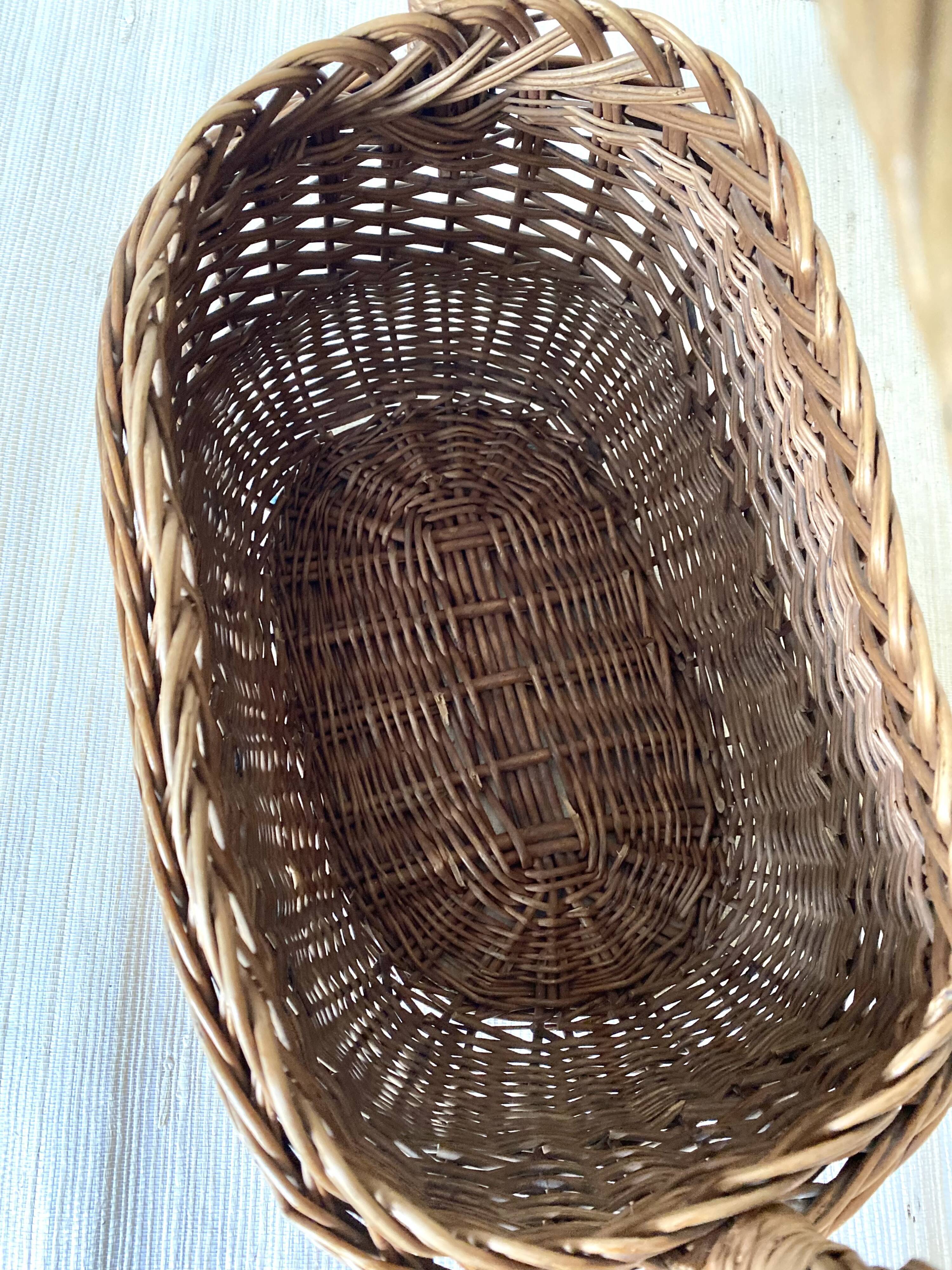 Vintage woven wicker basket