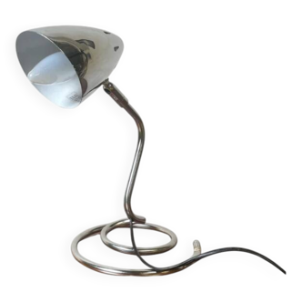 Space-Age chrome spiral desk lamp ⎜ 1980s