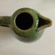 XL vase pitcher in green glazed clay Vallauris 1960