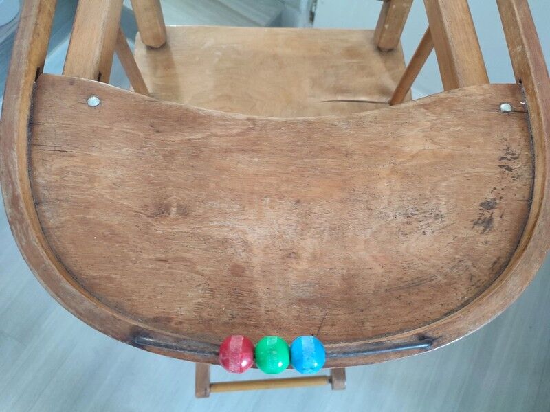 Chaise haute bébé vintage baumann
