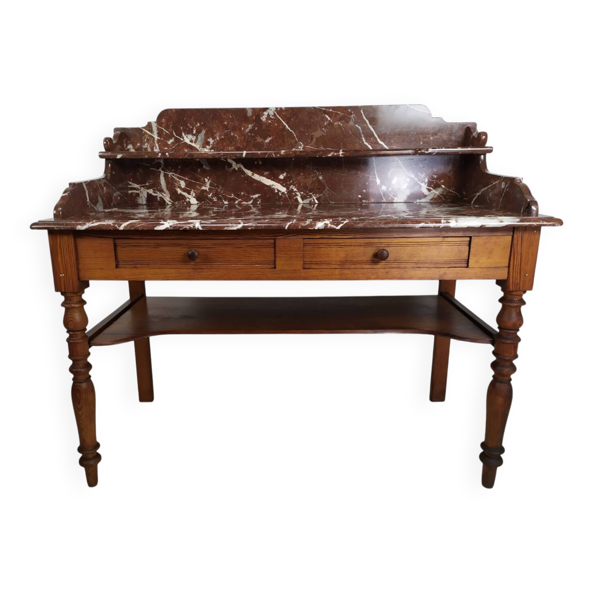 Burgundy marble dressing table