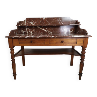 Burgundy marble dressing table