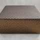 Pouf Dama Enzo Mari for Arte & Cuoio in woven leather