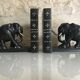 Serre-Livres éléphants en bois noirci vers 1930