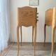 Paire de chevets en chêne - style Louis XV rustique- bois blond brut