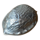 Nutcracker, shaped like a large nut, silver-plated metal