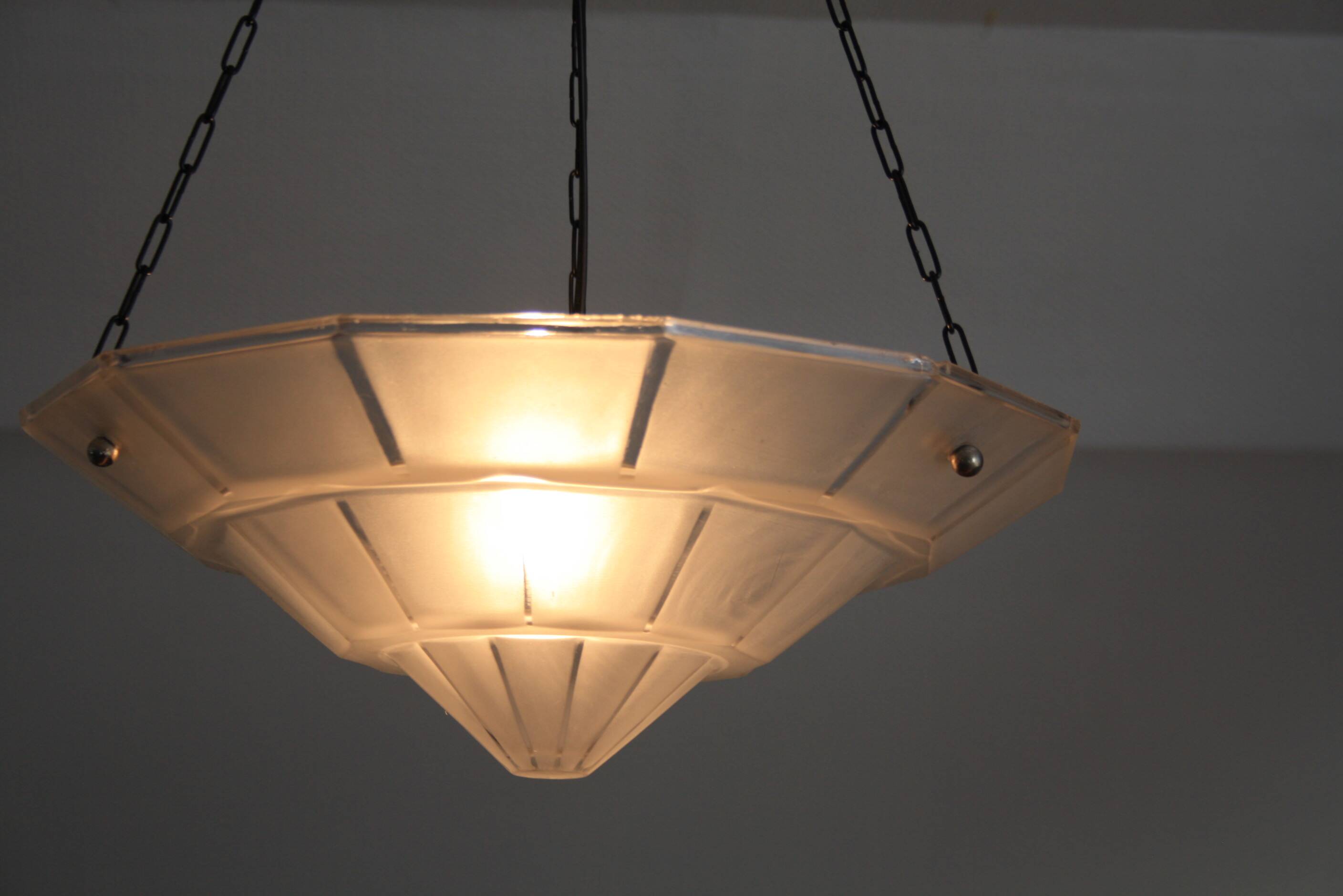 Art Deco coupe pendant light