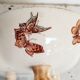 Fruit bowl with polychrome design in Lunéville earthenware