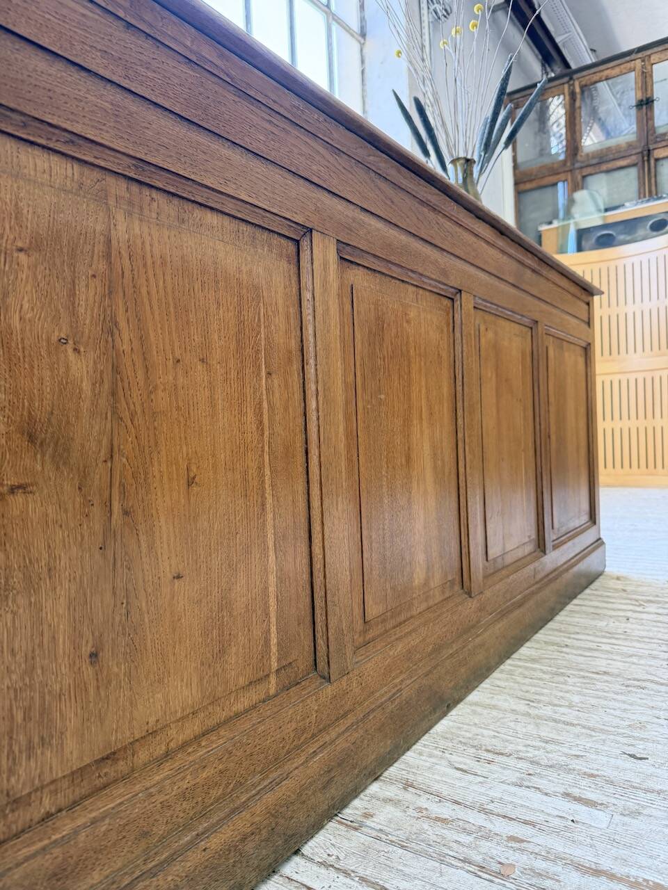 1950s oak office counter