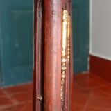 Saddle or pedestal table Napoleon III, marble and varnished wood base Ø30 x 82 cm