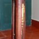Saddle or pedestal table Napoleon III, marble and varnished wood base Ø30 x 82 cm