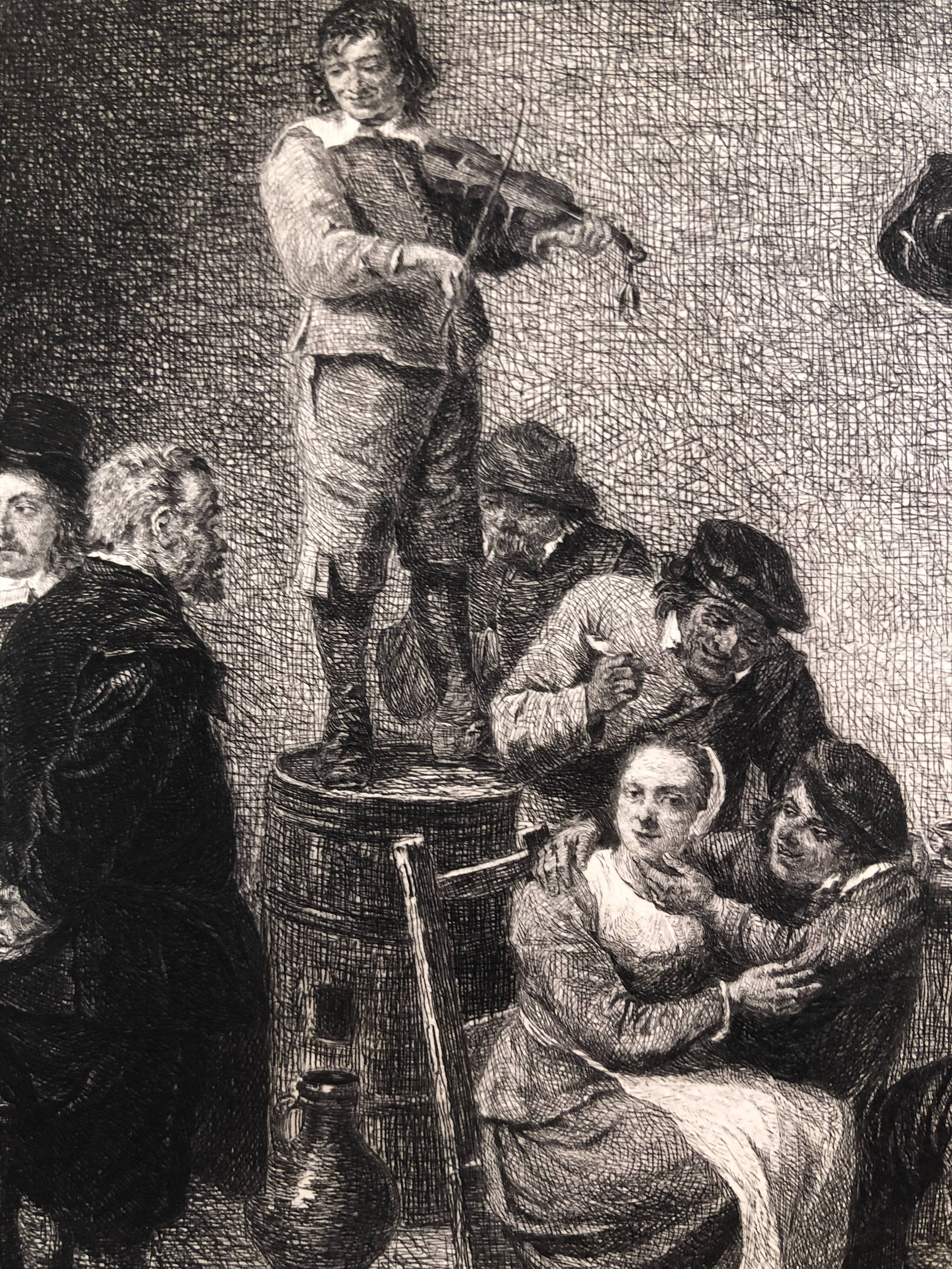 1 lot 6 prints revue l'art late 19th century: importun, desmoulins, cabaret, venice, chaumieres, menetrier