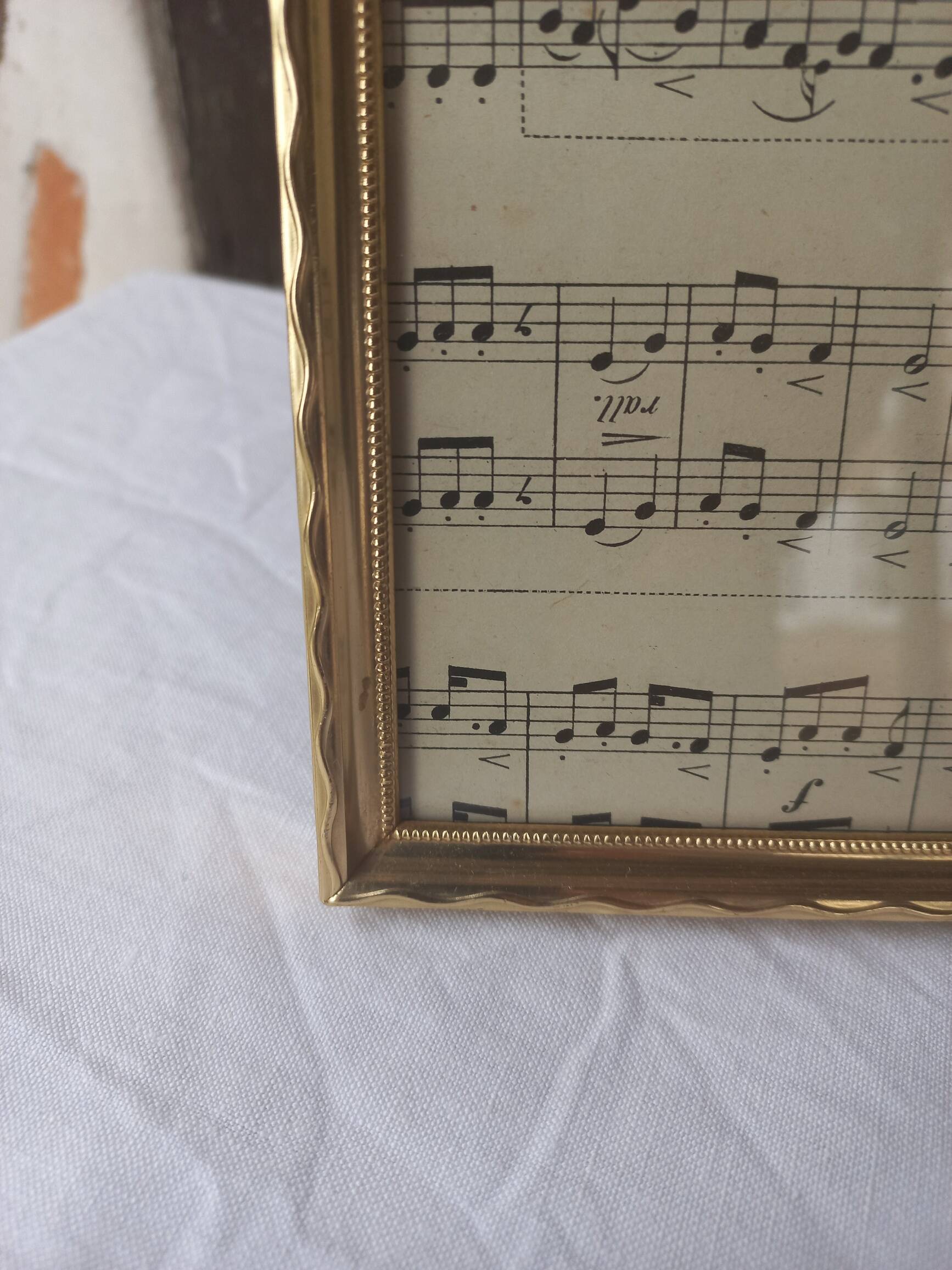 Gold metal photo frame