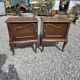 Pair of Louis XV style oak bedside tables