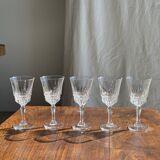 Set of 5 classic flared stemmed glasses