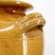 Large vintage yellow glazed terracotta jar vase