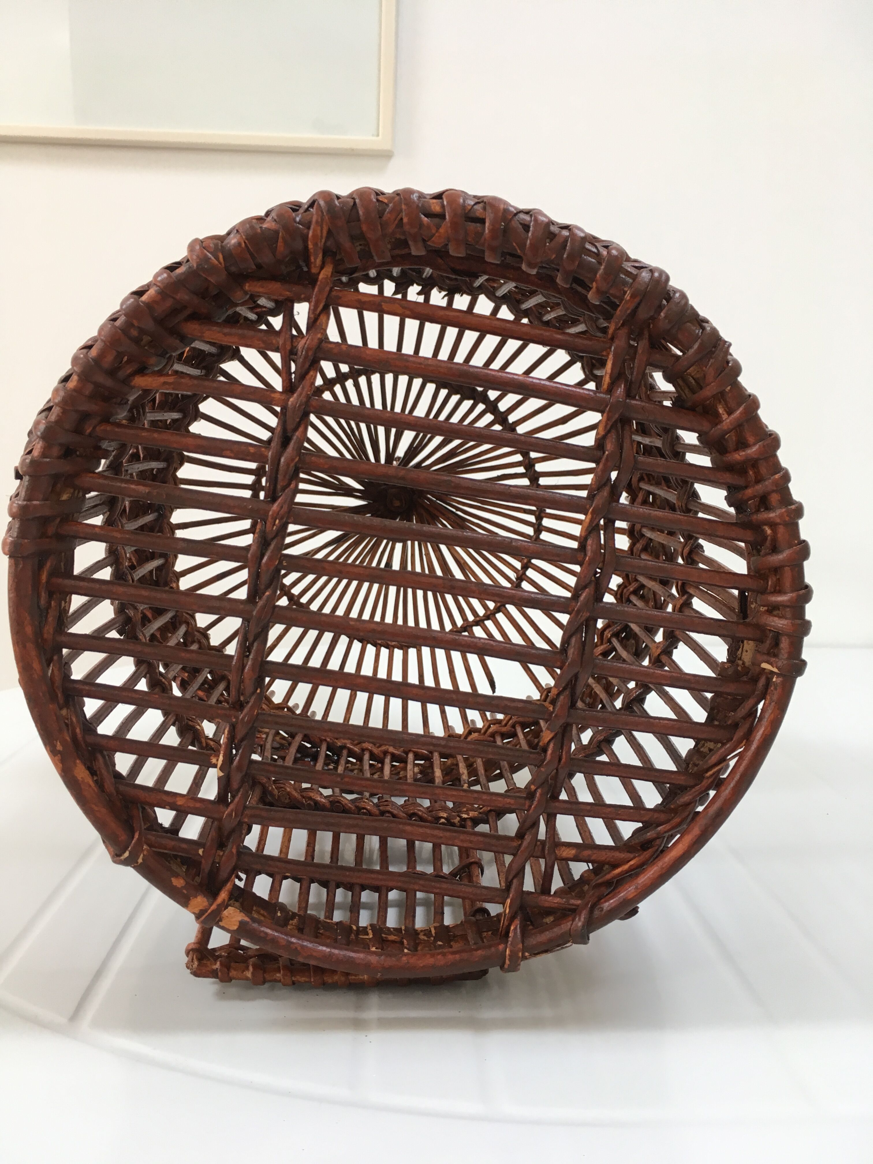 Cage à oiseaux décorative en rotin
