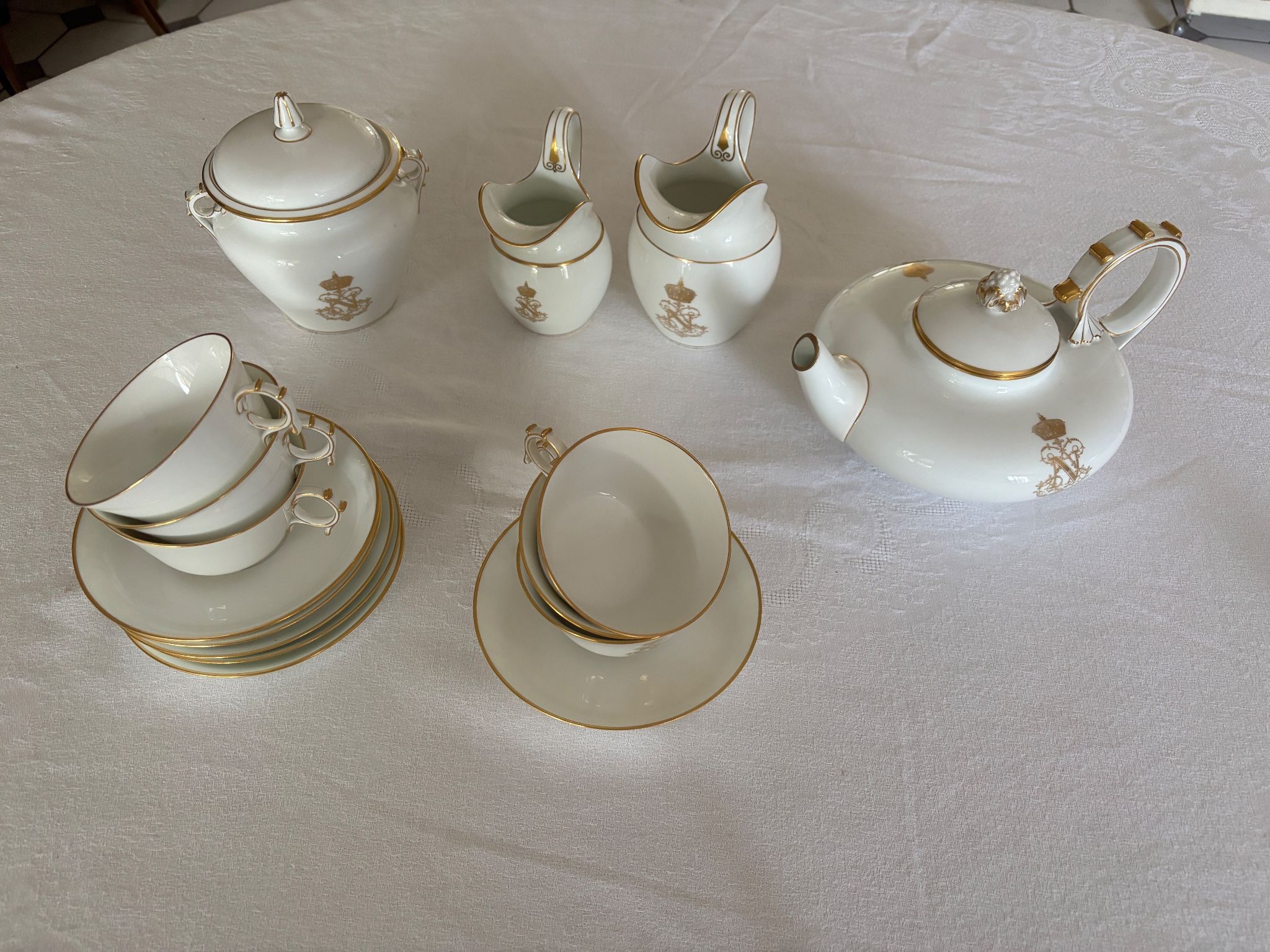 19th-century sèvres porcelain tea service