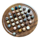 Solitaire game in Rosewood wood and 38 semi-precious stones