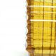 Optical vase, mid-century modern, yellow glass, designed by J. Drost, Ząbkowice, Poland, 1970s