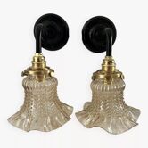 Appliques murales en verre vintage