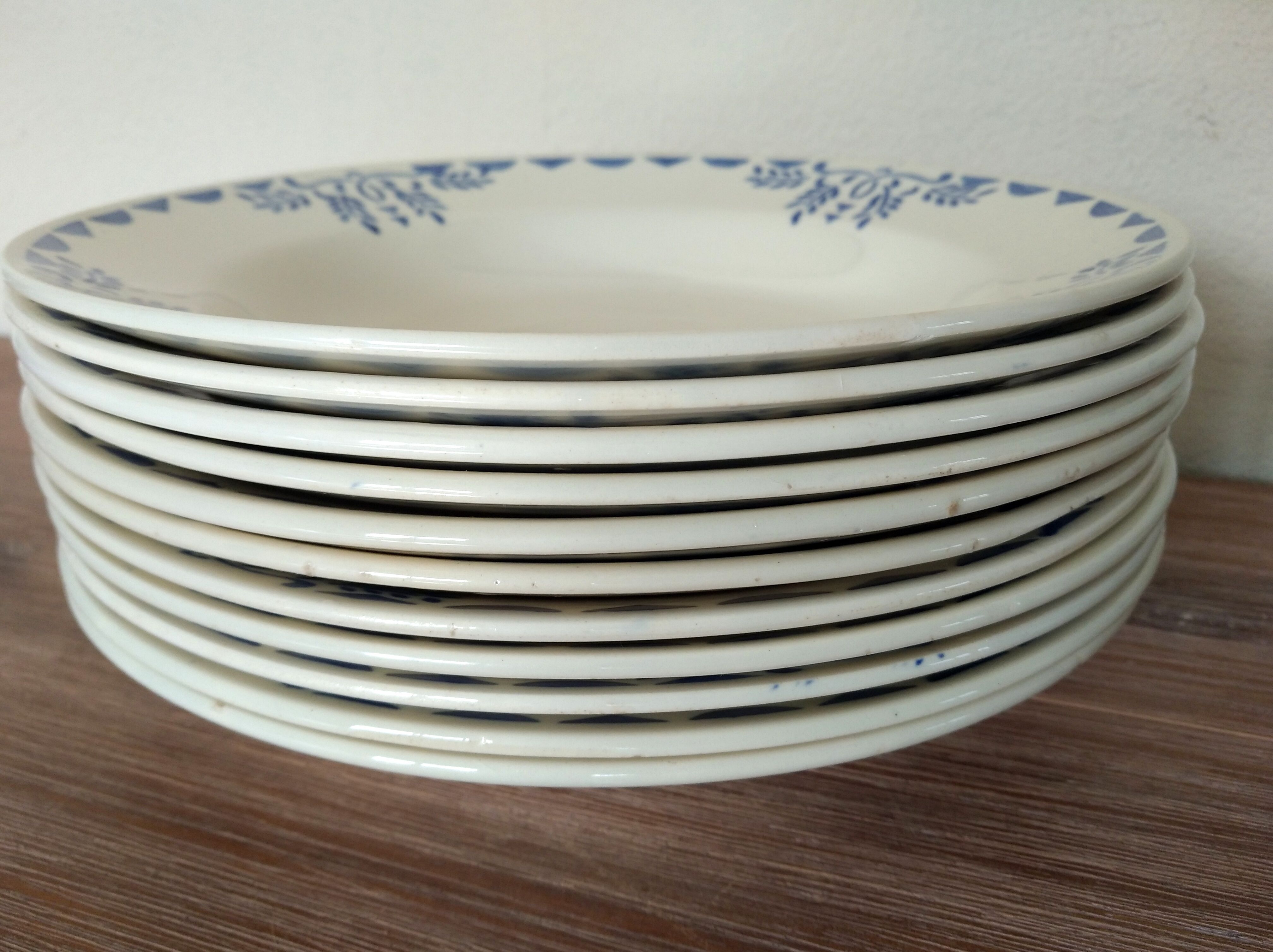 Set of 11 plates hollow sarreguemines