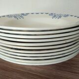 Set of 11 plates hollow sarreguemines