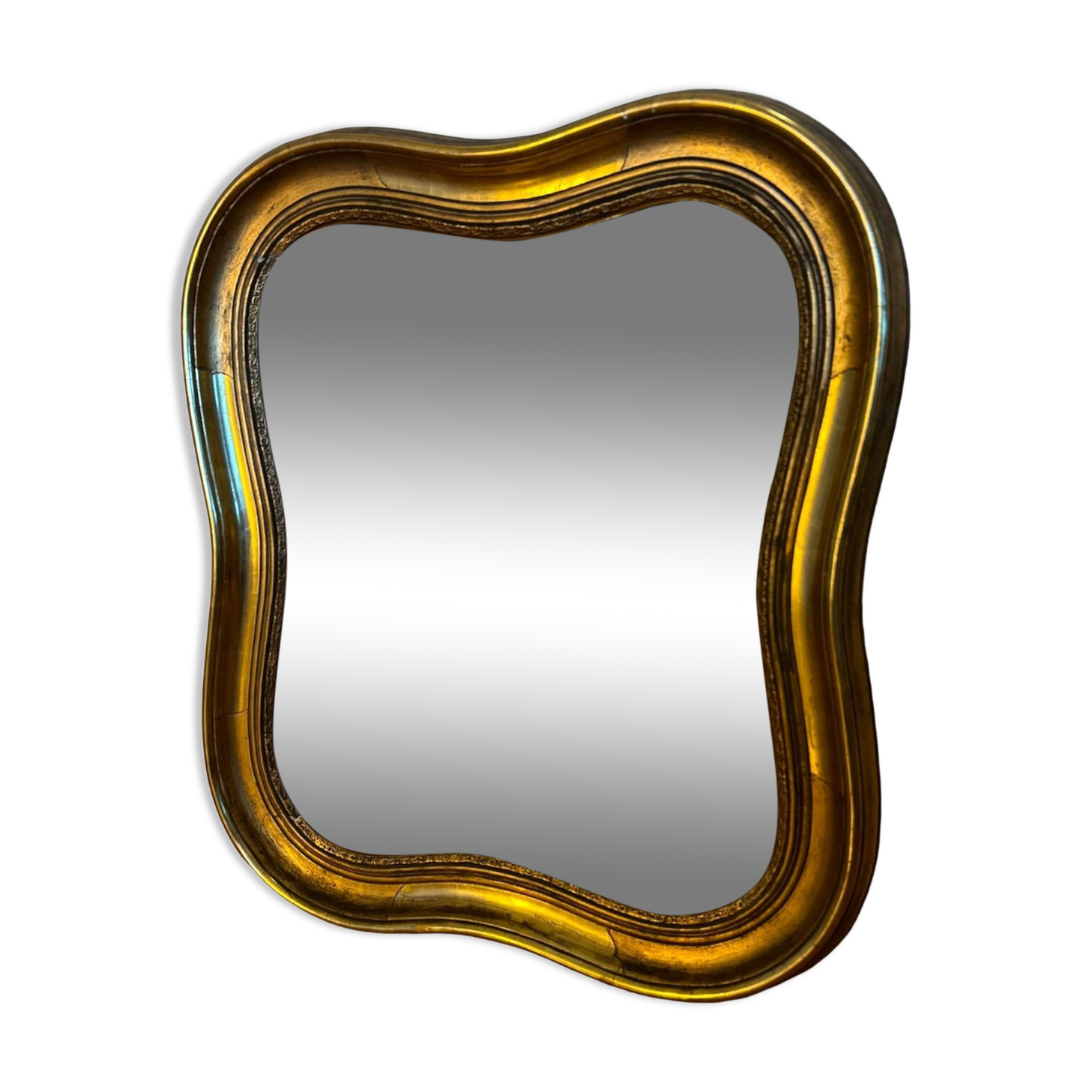 Gilded wood mirror