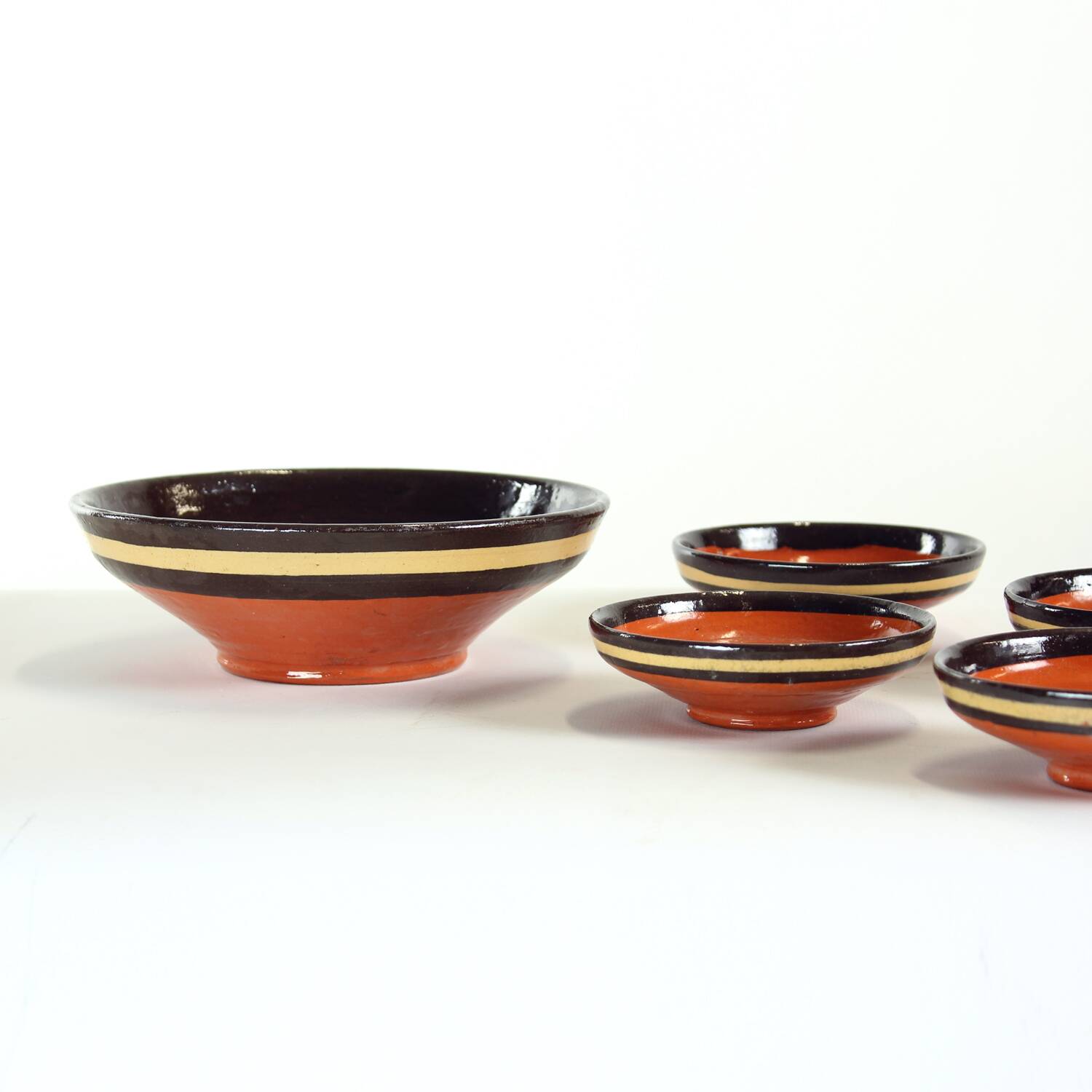 Set Of Ceramic Bowls By Ditta Abrhamova, Czechoslovakia 1980s