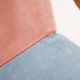 Camel and blue cushion