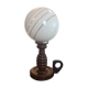 Scandinavian lamp in wood and opaline years 60-70