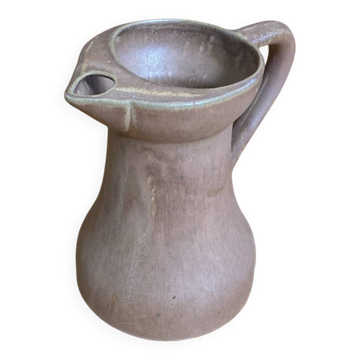 Old pichet rhodaceram beige ceramic made in france vintage #e203