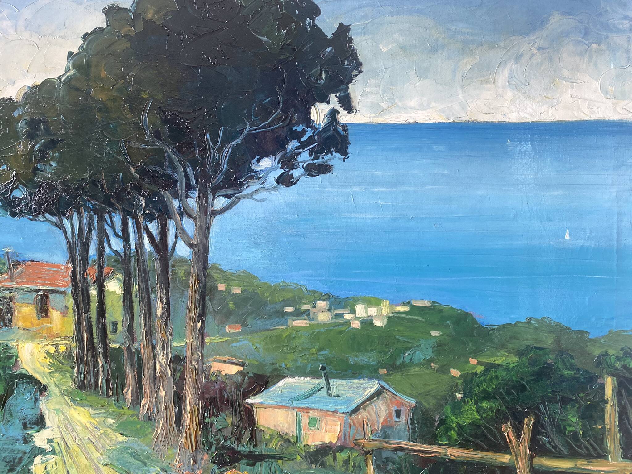 Mediterranean landscape signed from 1970