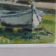 Watercolour painting "Trawlers at Anchor – Port-Vendres" signed Loui