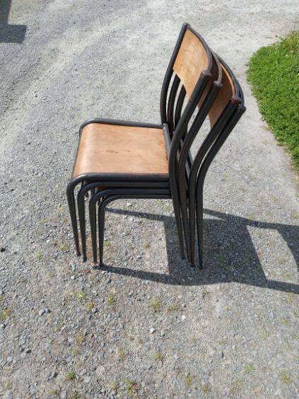 Set of 4 vintage iron chairs