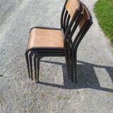 Set of 4 vintage iron chairs