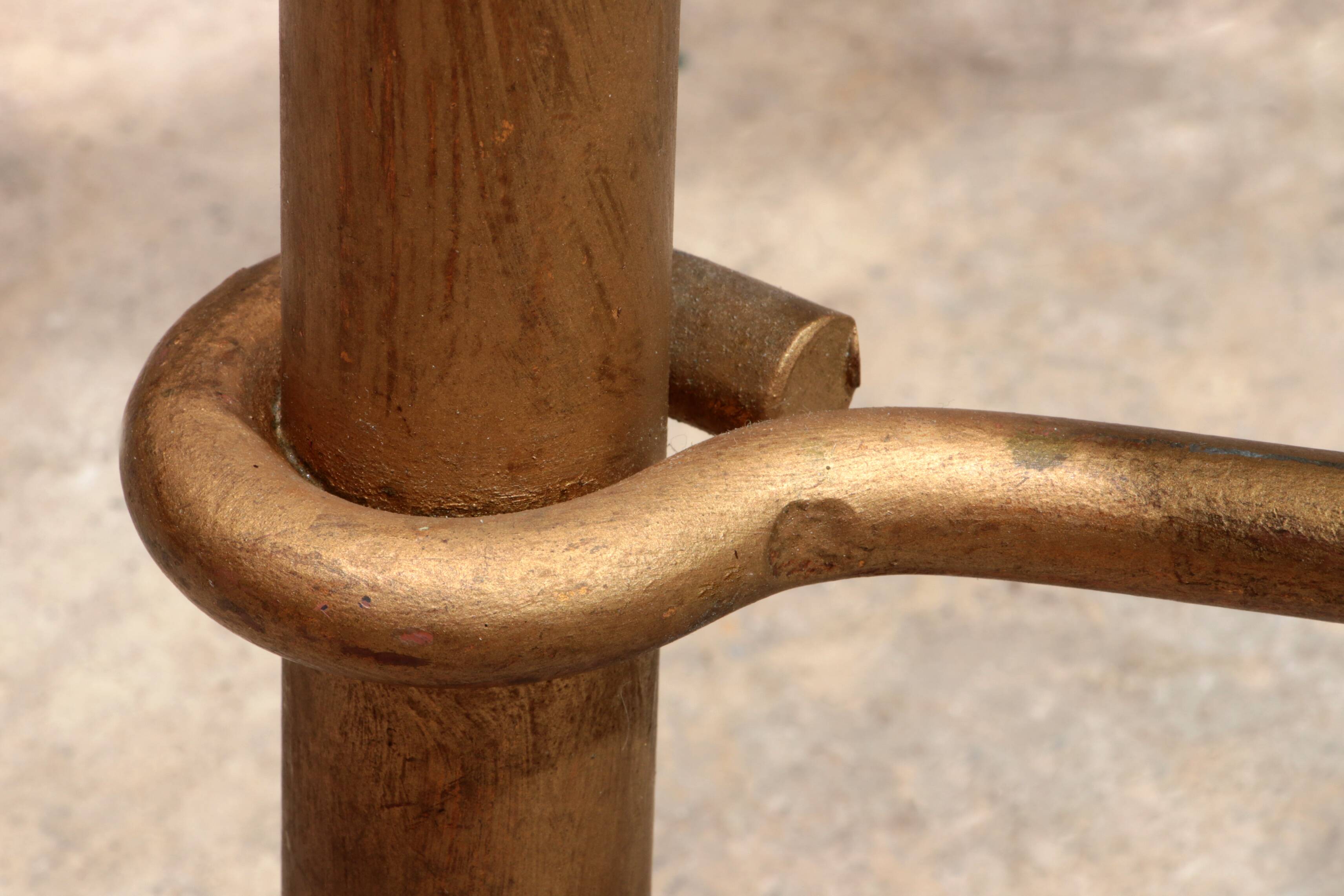 Elegant Gilded Iron Coffee Table by Giovanni Banci, Italy 1970
