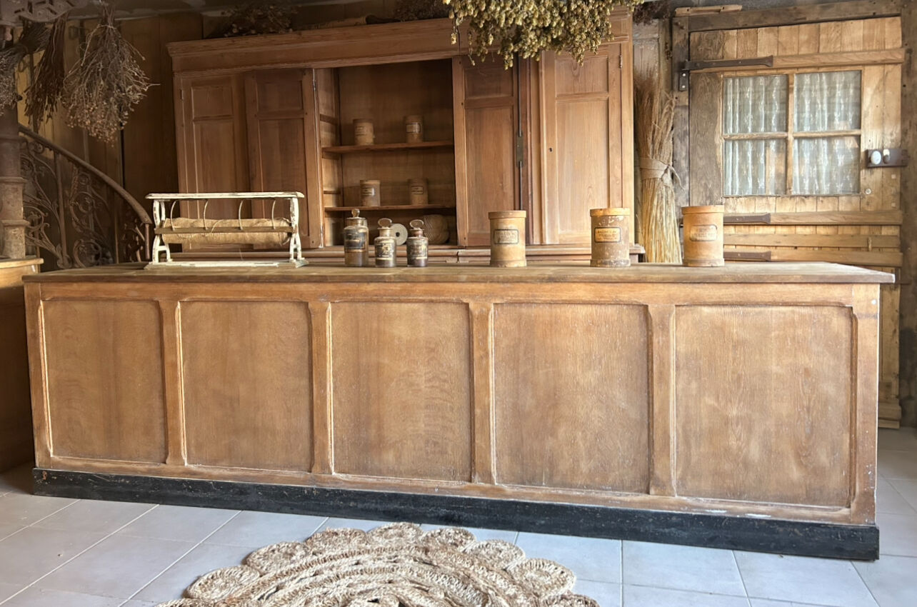 Large antique sideboard with 12 drawers