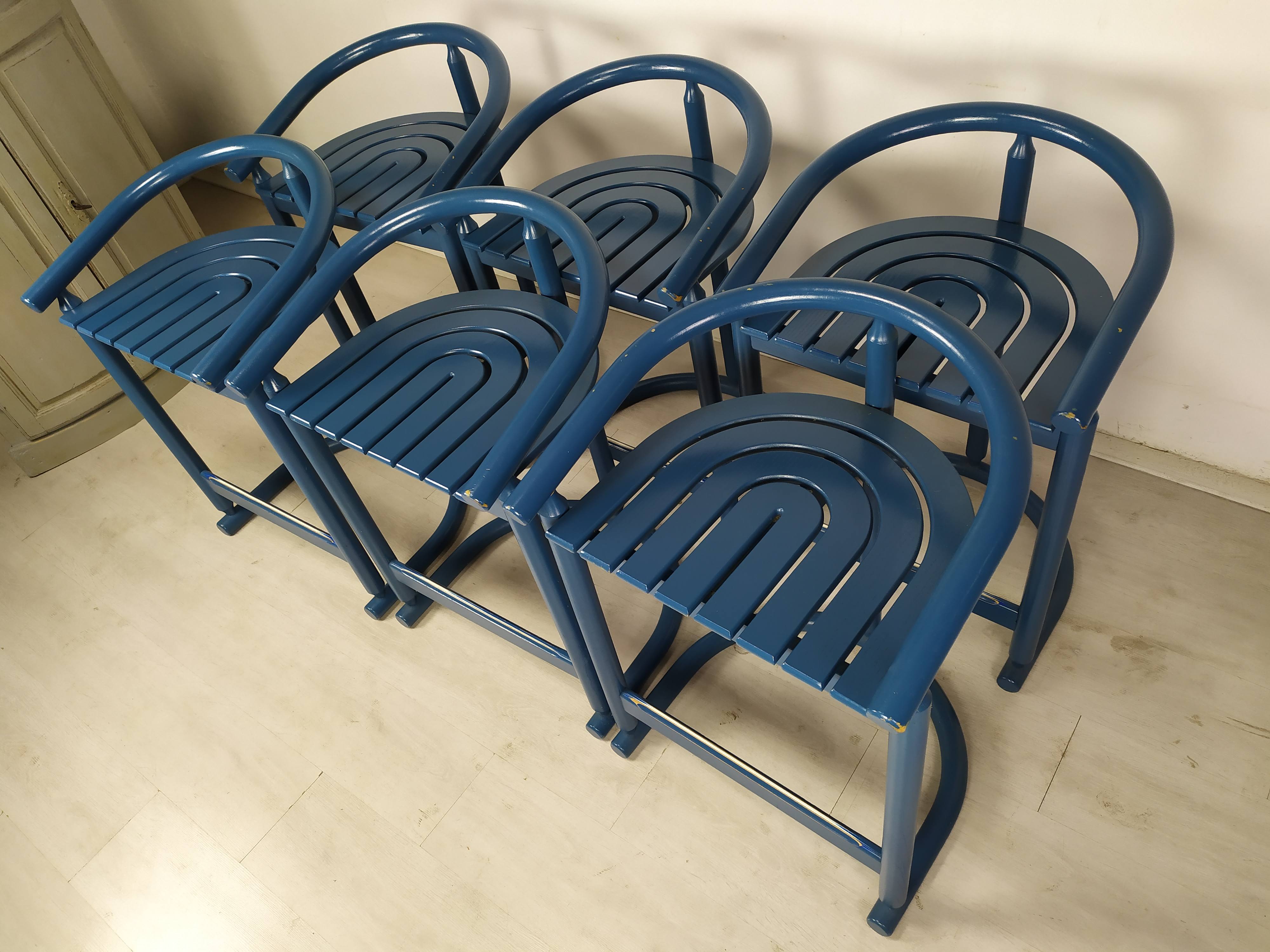 Vintage blue bar stools