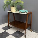 Wood and Formica serving trolley 1960s