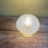 Lampe globe “godrons” ovale en verre