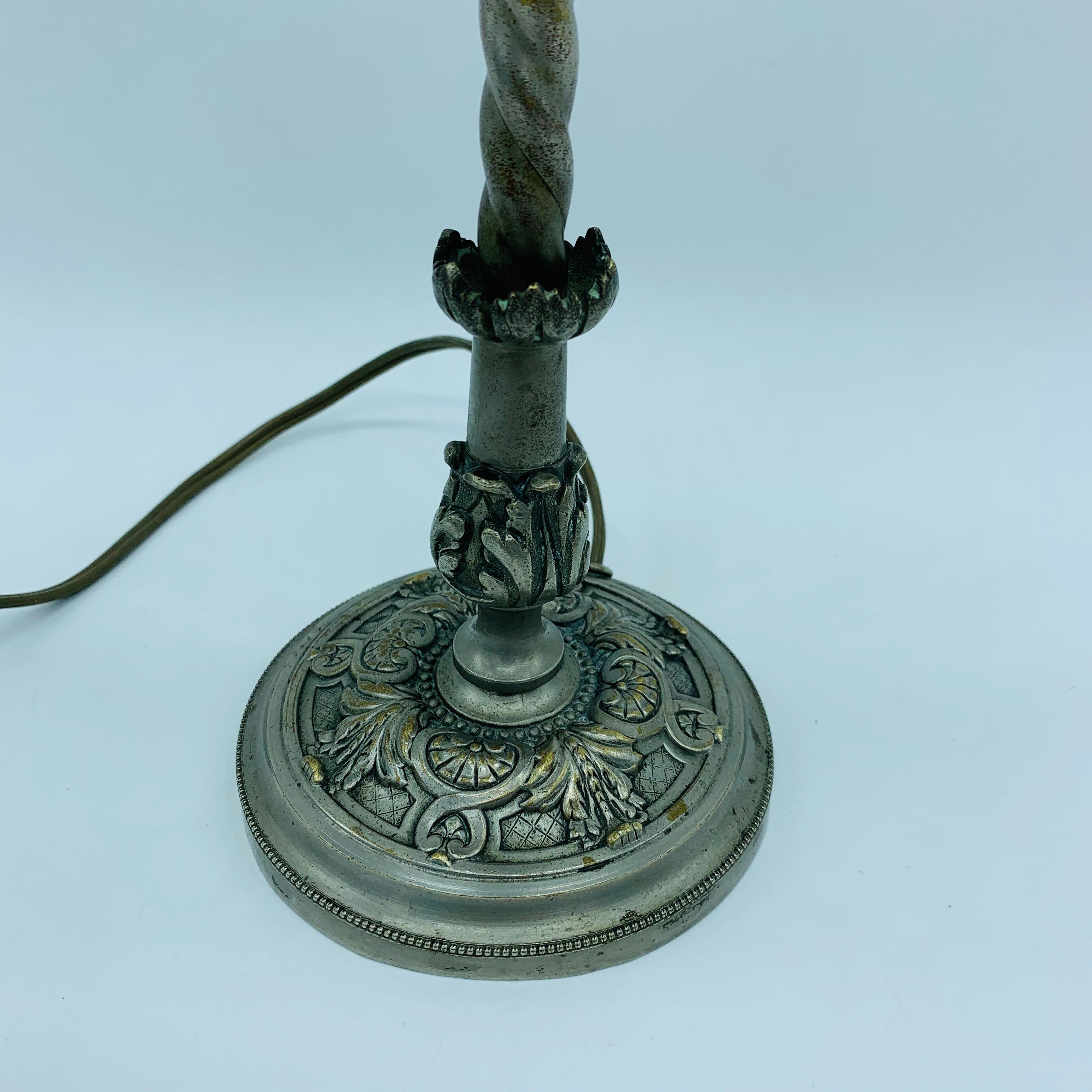 Ancient 20th brass or nickel bronze lamp