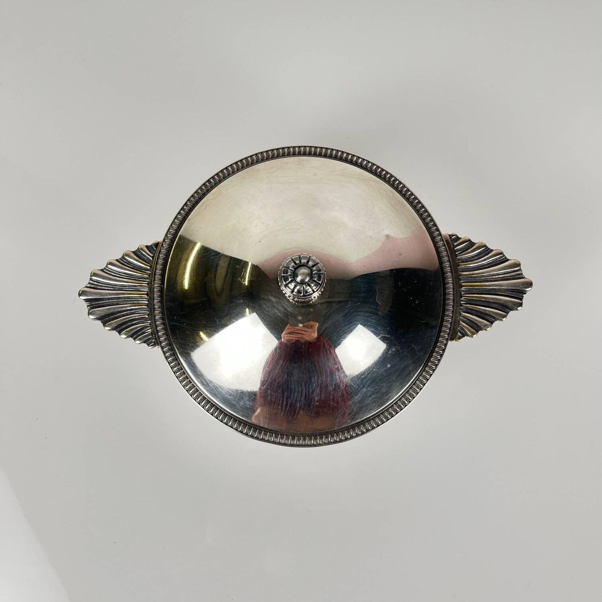 Sucrier en métal argenté, style Art Déco – XXe siècle
